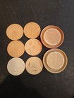 Vintage Milk Caps Lot Of 8 New Waxed Paper Bottle Lid Hietpas   Creamland Dairy 