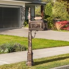 Decorative Post Mailbox Combination Heavy Duty Postal Mail Box Cast Aluminum