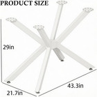 Heavy Duty Metal Desk Legs 29 Inch - Industrial Wrought Iron Table Base For Glas