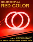 Red Cob Led Angel Eyes Halo Rings 80mm  9   30v Drl Fog Light