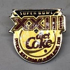 Vintage Coca-cola Diet Coke Super Bowl Xxiii Lapel Pin Gold Official Soft Drink