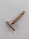 Vintage Gold Tone Gillette Safety Razor 3 Piece