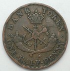 1852 Bank Of Upper Canada One Half Penny Token