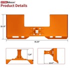 Skid Steer Quick Attach 3 8  Mount Plate Removable W  2  Hitch Orange Finish