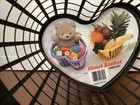 Vtg Plastic Heart Baskets Set Of 5 New Toy Organization Classroom Made In Israel