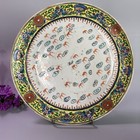 Chinese Export Porcelain Plate Famille Jaune Late Qing 8 5    Clobbered    