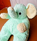 Ty Baby Pillow Pal Elephant Green 2yellow Ears 2000  Stuffed Plush Toy 12 