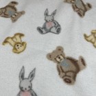 Vtg Carter s Fleece Teddy Bear Dog Bunny Rabbit Pink Blue Bows Baby Blanket Z1