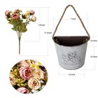 5 Pcs Fake Flowers Vase Artificial Peony Mixed Pink Arrangement Centerpiece