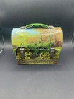 Collectible John Deere Green Tractor Small Tin Box Lunch Or Trinket Box