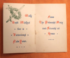 Original Ww1 Princess Mary Tin 1915 Victorious New Year Card  Card Only