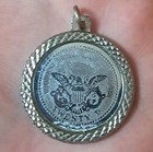 Vintage 1776 Liberty Coin Replica Pendant Twenty D Silver Tone Medallion