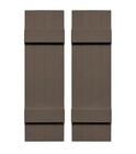 Ekena Millwork Raised Panel Shutters  Pair  14-3 4  X 35   Vinyl  French Roast