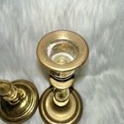 Vtg Heavy Solid Brass Pair Of Candlestick Holders Made In Usa Home Decor