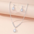 Women s Necklace Earrings Jewelry Set Rhinestone Birthday Wedding Bridal Gift