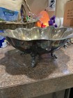 Vintage Reed   Barton Scalloped Silver Plate 10 1 4  Round  1095 Footed Bowl