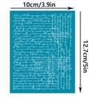 Olycraft 4x5 Inch Script Writting Clay Stencils Inch  English Character