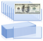 30 Pack Clear Money Holders - Hard Plastic Top Load Dollar Bill Sleeves 6 85x2 9