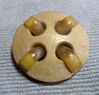 Large Vintage Antique Celluloid Extruded Button Unique