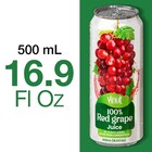 Vinut 100  Red Grape Juice  No Added Sugar 16 9 Fl Oz  500 Ml  Can  Pack Of 24