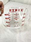 Pyrex 8 Cup 64 Oz Glass Measuring Cup Pitcher Usa Batter Bowl Red Print Frship