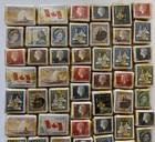 Vintage Canada Postage Stamp Collection Huge Lot Of 6 100 Canadian Stamps Used