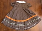 Adorable Thanksgiving Dress Size 2t Polka-dots  Bow  And A Cute Turkey Design