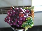 New Wine  bottle  Stopper cork Grape Cluster With Jeweled Leaves And Ladybugs