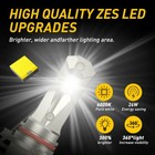 Auxito Zes Led Headlight Como Kit 9005 9006 6000k White High Low Beam High Power