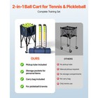 Uimoso Tennis Ball Hopper With 150-ball Capacity And Pickup Tube For Collection