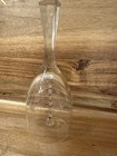 Vintage Clear Etched Glass Bell Krosno Poland Etched Flowers Decor Collectible
