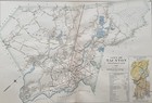 Orig 1895 Map West Taunton mill River oakland pond lake 3 Mile not Repro mass ma