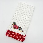 Bliss Home Set Of 2 Christmas Dachshund Doxie Holiday Kitchen Towels Cotton