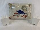 New Tooth Fairy Pillow Novelty Kitsch Whimsical Print And 2 Tooth Containers Lot