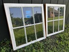 2-24 X 25 Vintage Window Top Sashes Old 6 Pane Frame  1970s  Arts   Craft