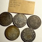 Chile  Un Peso 1915-1917  5 Coin Lot
