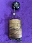 Inro Makie Lacquer Wood Case Japanese Antique Netsuke Ojime
