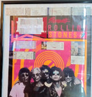 Rolling Stones Rare Poster   Tickets Visitor Passes More On 25x37   Wood Frame