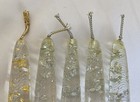 Vintage Lucite Candles Gold Silver Flake Set Of 5 Mcm Decor Miller Candle Co Usa