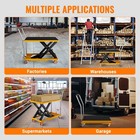 Hydraulic Lift Table Cart  1100 Lbs Capacity Manual Scissor Lift Table W  Wheels
