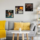 Vinyl Frame Record Frames For The Wall Display Album Covers  Wood 12 5x12 5 F   