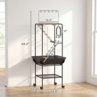 Pawhut 64 h Rolling Bird Playground Parrot Stand With Seed Guard   Wheels