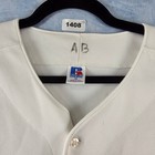 Vintage Russell Athletic Usa Baseball Jersey Mens 48 White Button Up Made In Usa