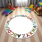 Abc Rug Nursery Carpet Nonslip Washable Round Floor Kindergarten Mat