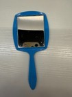 1960   s Vintage Plastic Blue Hand Held Vanity Mirror Girl s Portrait