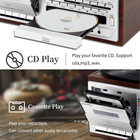 Record Player 9 In 1 3 Speed Bluetooth Vintage Turntable Cd Cassette Vinyl Pl   