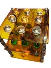 Vtg Tri Tac Toe Marble Game Acrylic 3 Tiered 1970s Crisloid Made In Usa Mcm Game