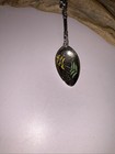 Vintage Sterling Silver New York Souvenir Spoon Enamel Floral 4g Ornate Handle