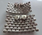 Vintage Silver Tone Clear Rhinestone Shoe Clips Buckles