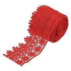 Meccanixity Cinta De Encaje De 3 Pulgadas De Ancho De 5 Yardas Con 5 Yard Rojo